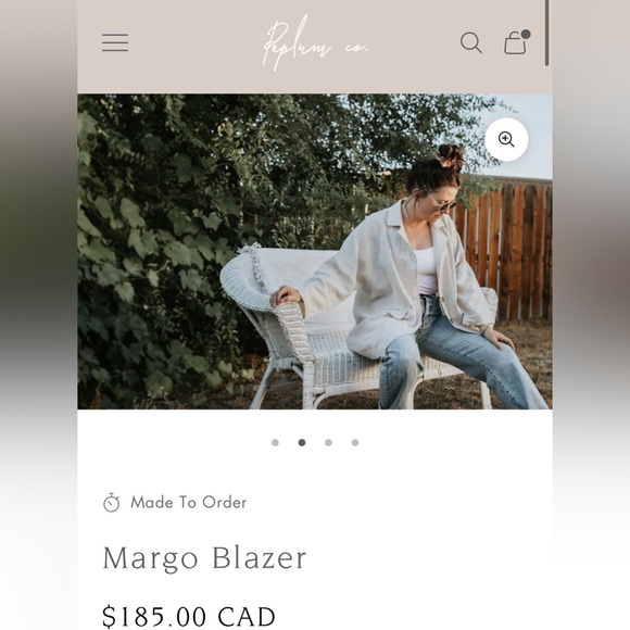 Peplum Co Margot Blazer - Picture 4 of 4